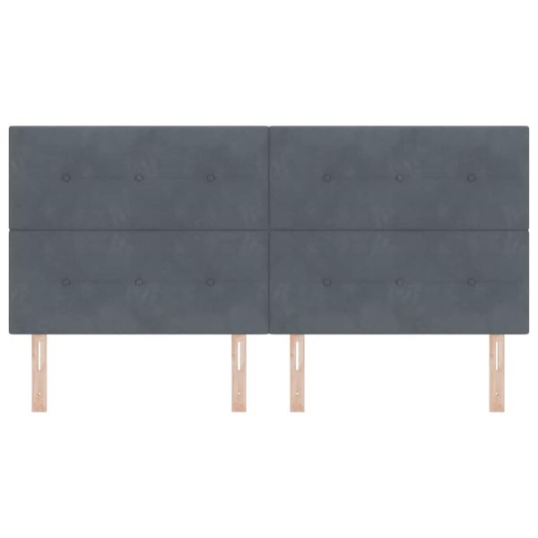 LED глава с LED ленти Сив 200 cm Кадифе