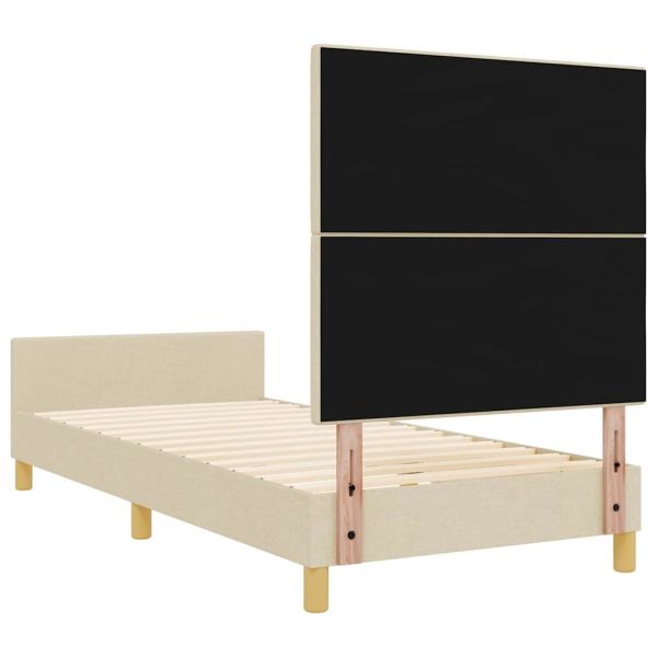 Рамка за легло с таблото Крем 90 x 200 cm текстил