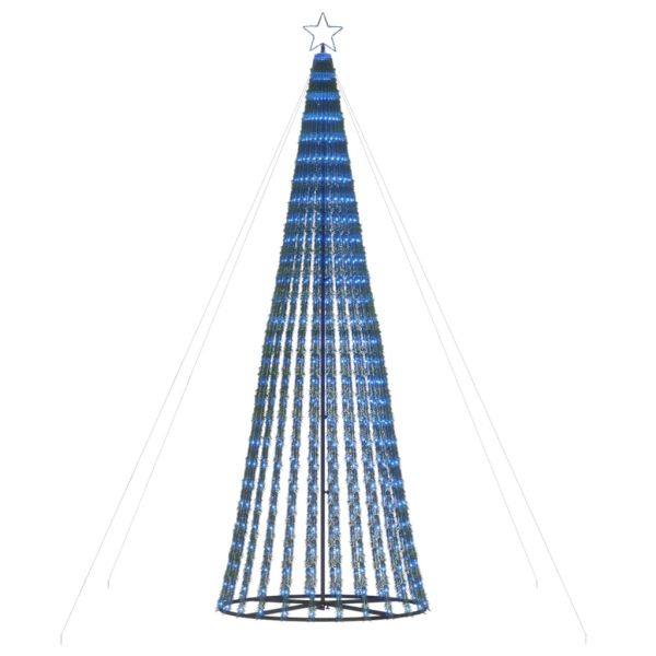 Коледна елха светещ конус 688 LED синя 300 см
