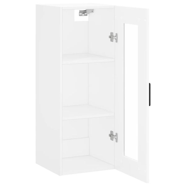 Стенен шкаф бял 34,5x34x90 см