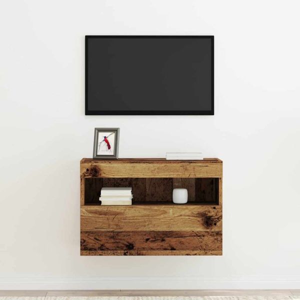 TV стенен шкаф Старо дърво 60 x 30 x 40 см Инженерно дърво