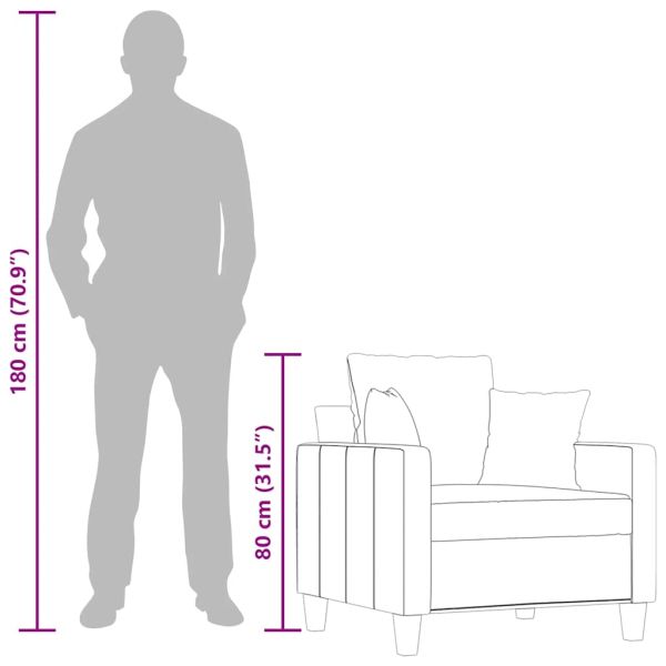 Фотьойл, тъмносив, 60 см, плат