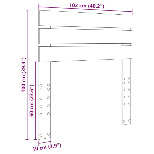 Облегалка за глава Дъб 100 cm Инженерно дърво