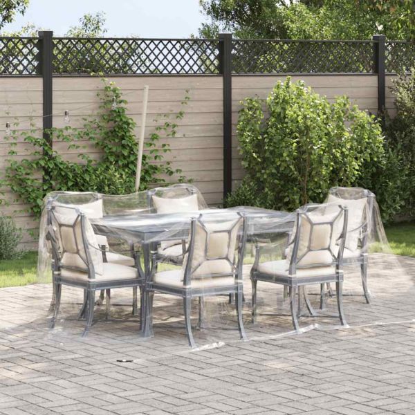 Прозрачен брезент с капси за връзки 3x3 м PVC