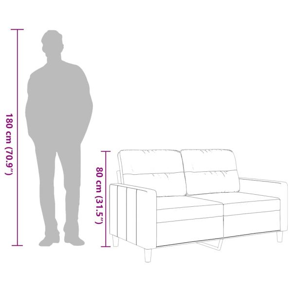 2-местен диван, светлосив, 120 см, плат