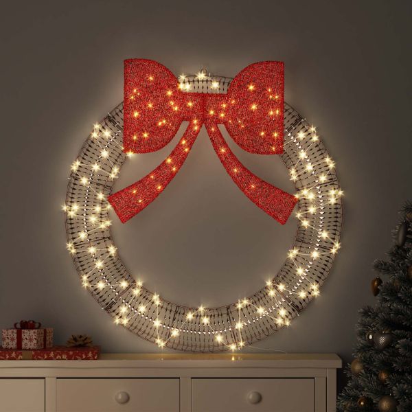 Венец с 80 LED светодиода Топло бяло 91 x 91 x 9 см PET