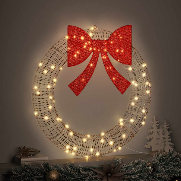 Венец с 80 LED светодиода Топло бяло 91 x 91 x 9 см PET