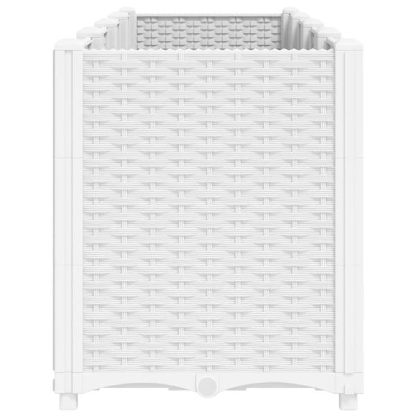 Градински сандък, бял, 160x40x53 см, PP