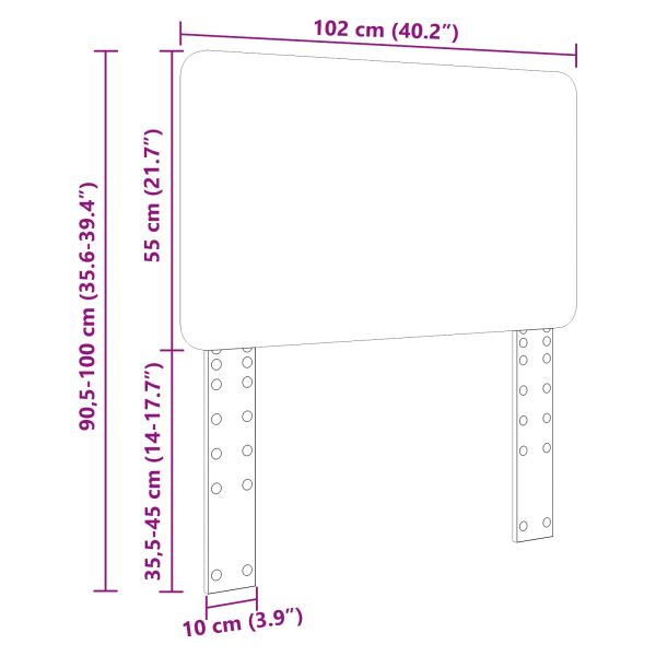 Облегалка за глава Дъб 100 cm Инженерно дърво