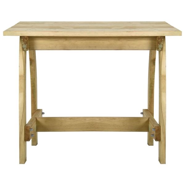 Градински трапезен комплект от 5 части, импрегниран бор