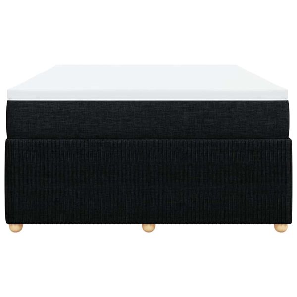 Боксспринг легло с матрак, черно, 160x200 см, плат