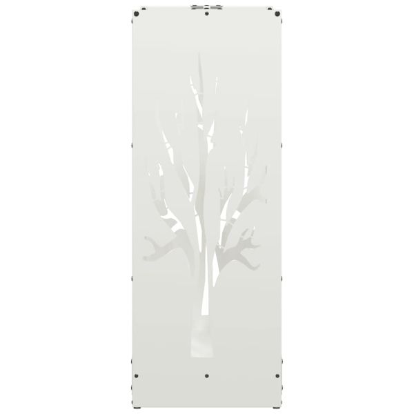 Стойка за дърва, бяла, 40x30x80 см, студеновалцувана стомана