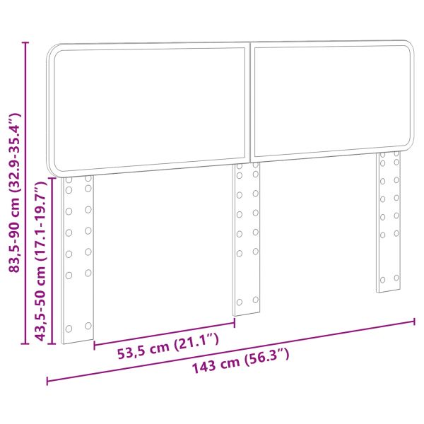 Облегалка за глава Димян дъб 140 cm Инженерно дърво