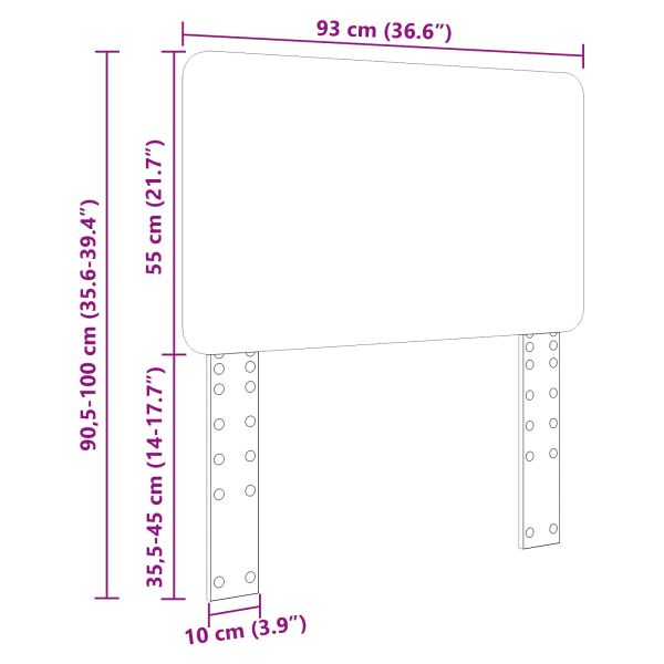 Облегалка за глава Старо дърво 90 cm Инженерно дърво