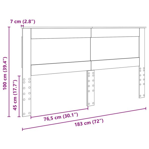 Облегалка за глава с таблото Димян дъб 180 cm Инженерно дърво