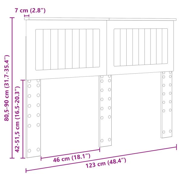 Облегалка за глава Черния дъб 120 cm Инженерно дърво