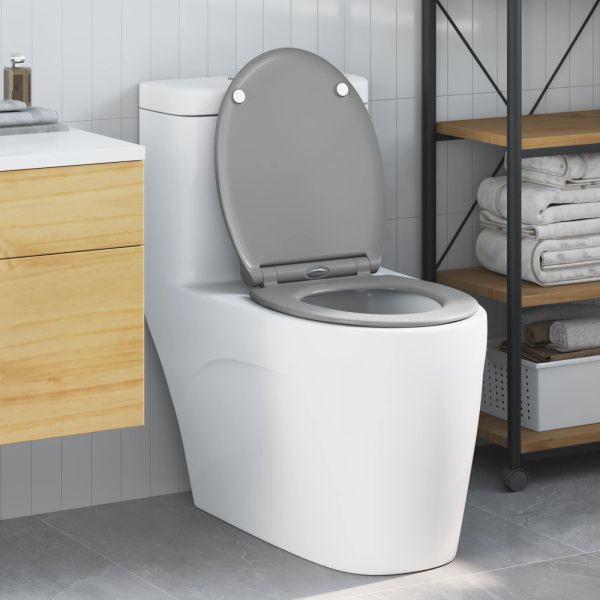 Тоалетна седалка Сив 47 x 37,5 x 3,8 см Дуропласт