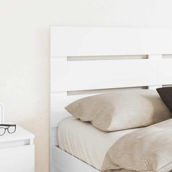 Облегалка за глава Бяло 150 cm Инженерно дърво