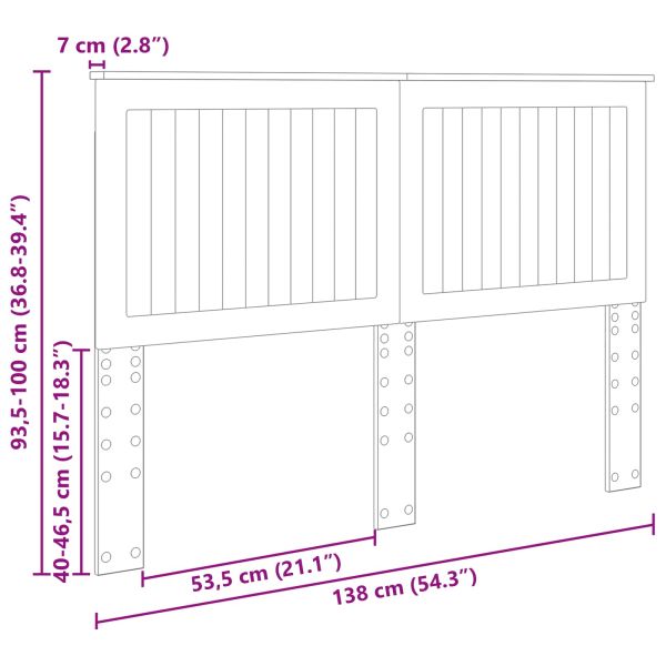 Облегалка за глава с таблото Гланц бяло 135 cm Инженерно дърво