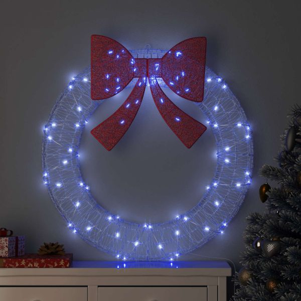 Венец с 80 LED светодиода Синьо 92 x 92 x 9,5 см Акрил