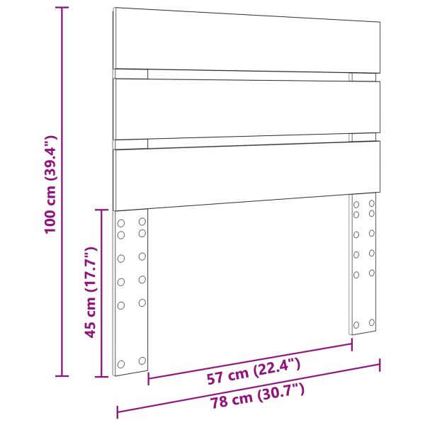 Облегалка за глава Дъб 75 cm Инженерно дърво
