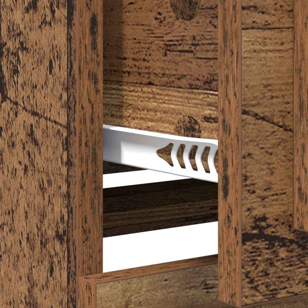 Скейдбордове с чекмедже 3 pcs Старо дърво 210 x 35,5 x 67,5 см