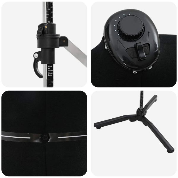 Регулируем формат за рокля женски Черно m Кадифе