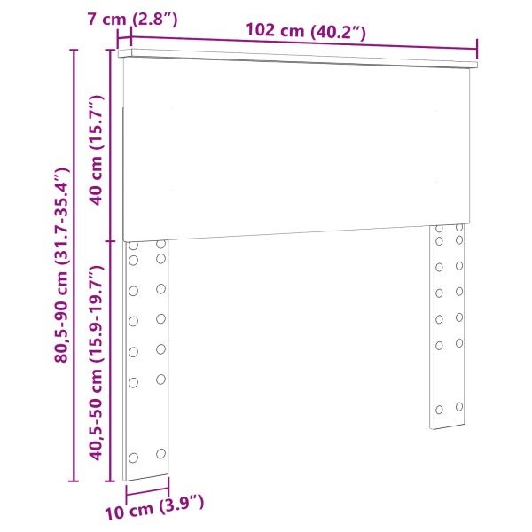 Облегалка за глава Дъб 90 cm Инженерно дърво