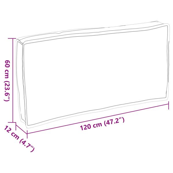 Възглавница Кралско синьо 120 х 60 х 12 см Оксфордска тъкан