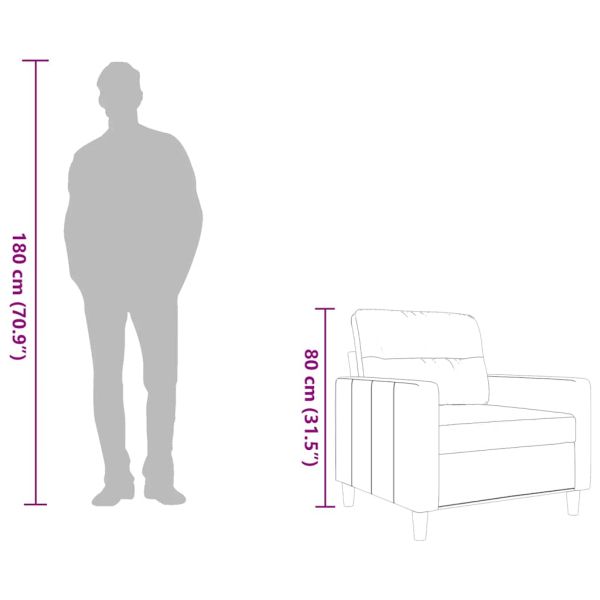 Кресло, кремаво, 60 см, текстил