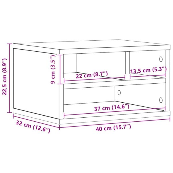 Стойка за принтер Черния дъб 40 x 32 x 22,5 см