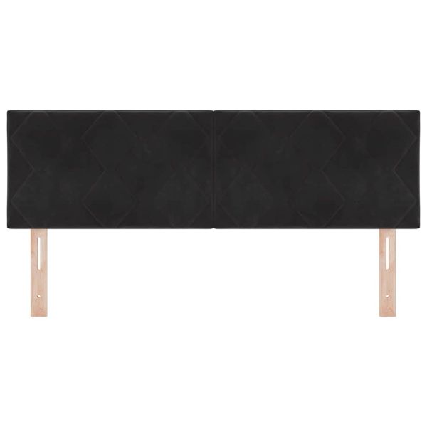 LED глава Черен 144 см Кадифе