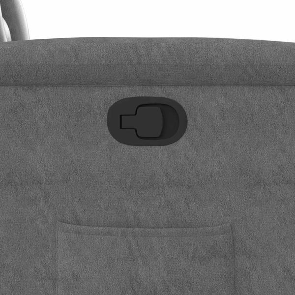 Реклайнер стол, тъмносиво мирофибърен текстил