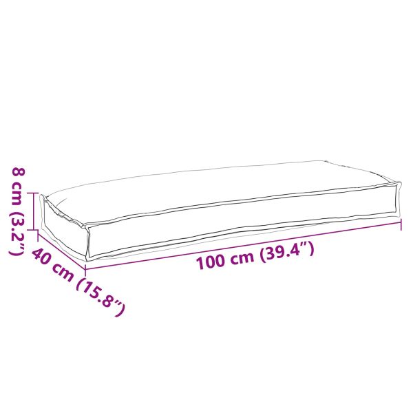 Комплект възглавници за палет 2 pcs Сив 100 x 40 x 8 см