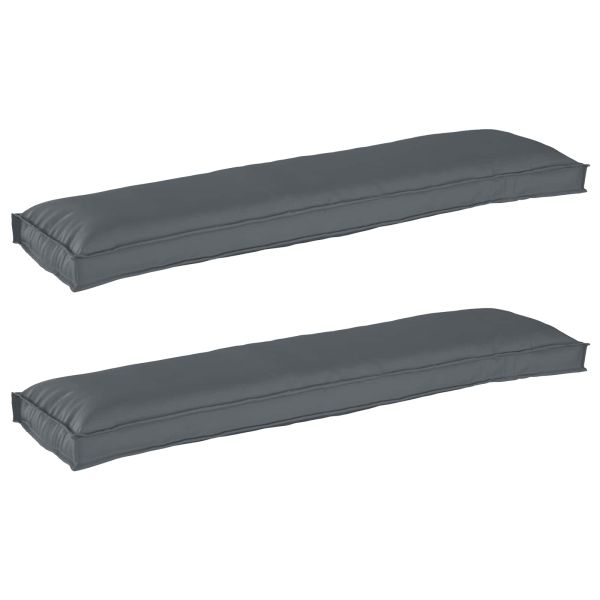 Комплект възглавници за палет 2 pcs Антрацит 150 x 40 x 8 см