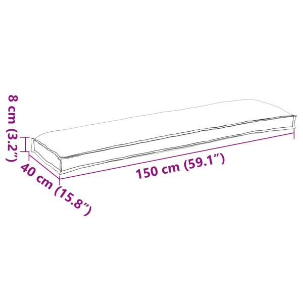 Комплект възглавници за палет 2 pcs Антрацит 150 x 40 x 8 см