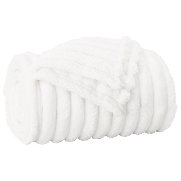 Одеяло Бяло 240 x 220 cm Мека вълна