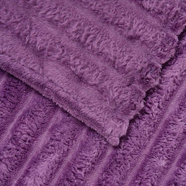 Одеала за хвърляне 6 pcs Лилаво 240 x 220 cm Мека вълна