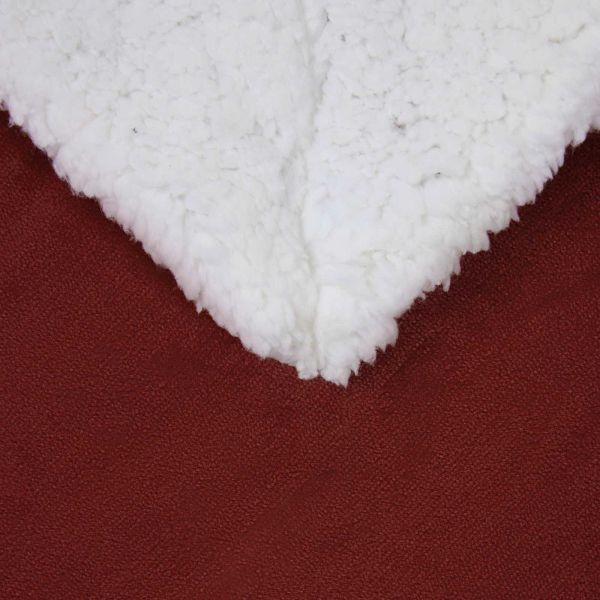 Одеяло Бордо червен 150 x 200 cm Мека вълна