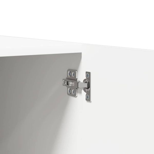 Гардероб, бял, 90x52x200 см, ПДЧ