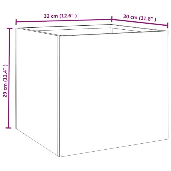 Кашпи, 2 бр, 32x30x29 см, кортенова стомана