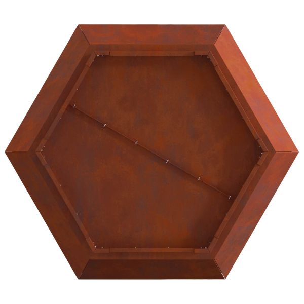 Огнище Кафяво 75 x 75 x 28 см Патинираща стомана