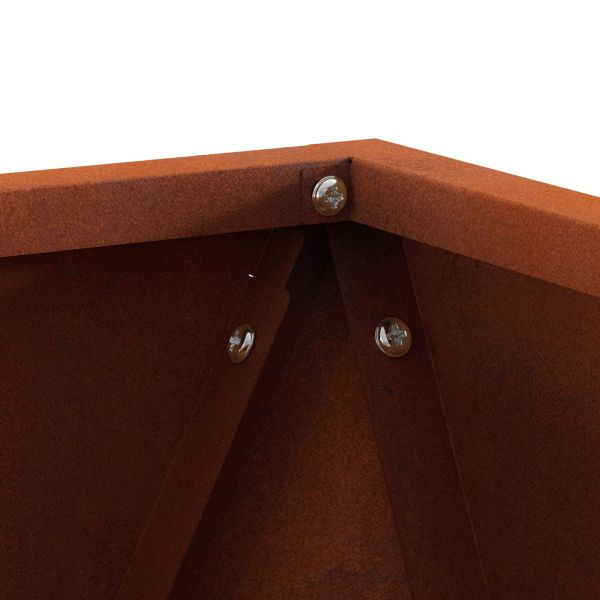 Кашпа 2 pcs Ръждясало 40 x 40 x 40 cm Патинираща стомана