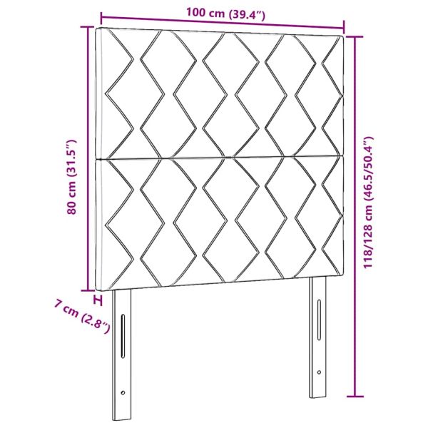 Облегалка за глава Черен 100 cm текстил