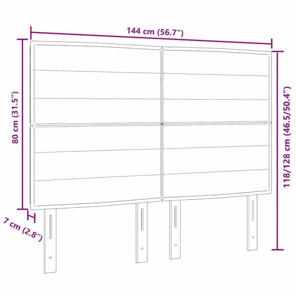 LED глава с LED ленти с таблото Таупе 144 см текстил