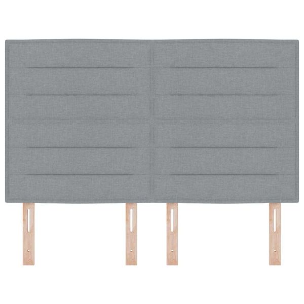 LED глава с LED ленти с таблото Светлосиво 160 cm текстил