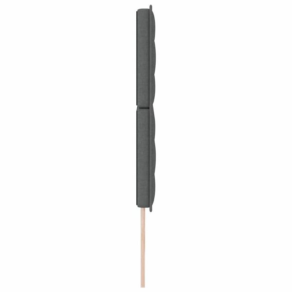LED глава с LED ленти с таблото Тъмен сив 180 cm текстил