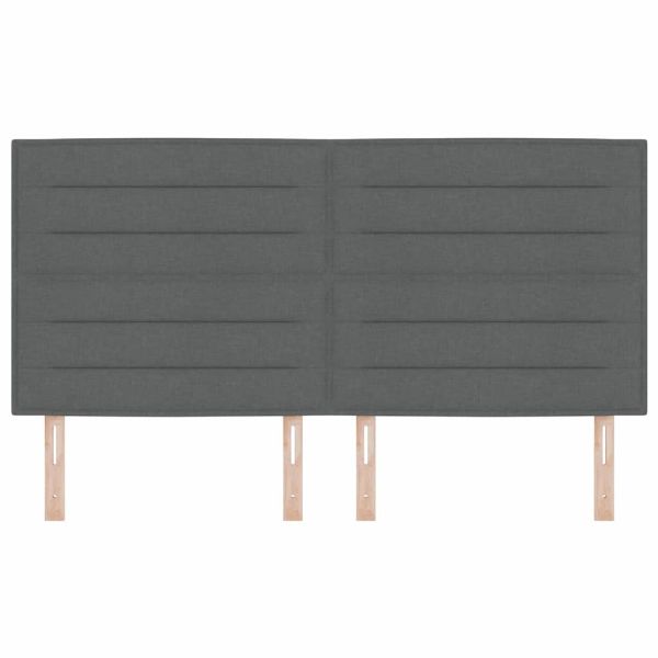 LED глава с LED ленти с таблото Тъмен сив 180 cm текстил