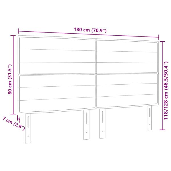 LED глава с LED ленти с таблото Таупе 180 cm текстил