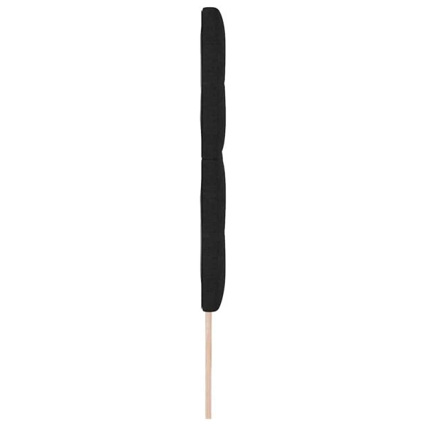 LED глава с LED ленти с таблото Черен 180 cm текстил